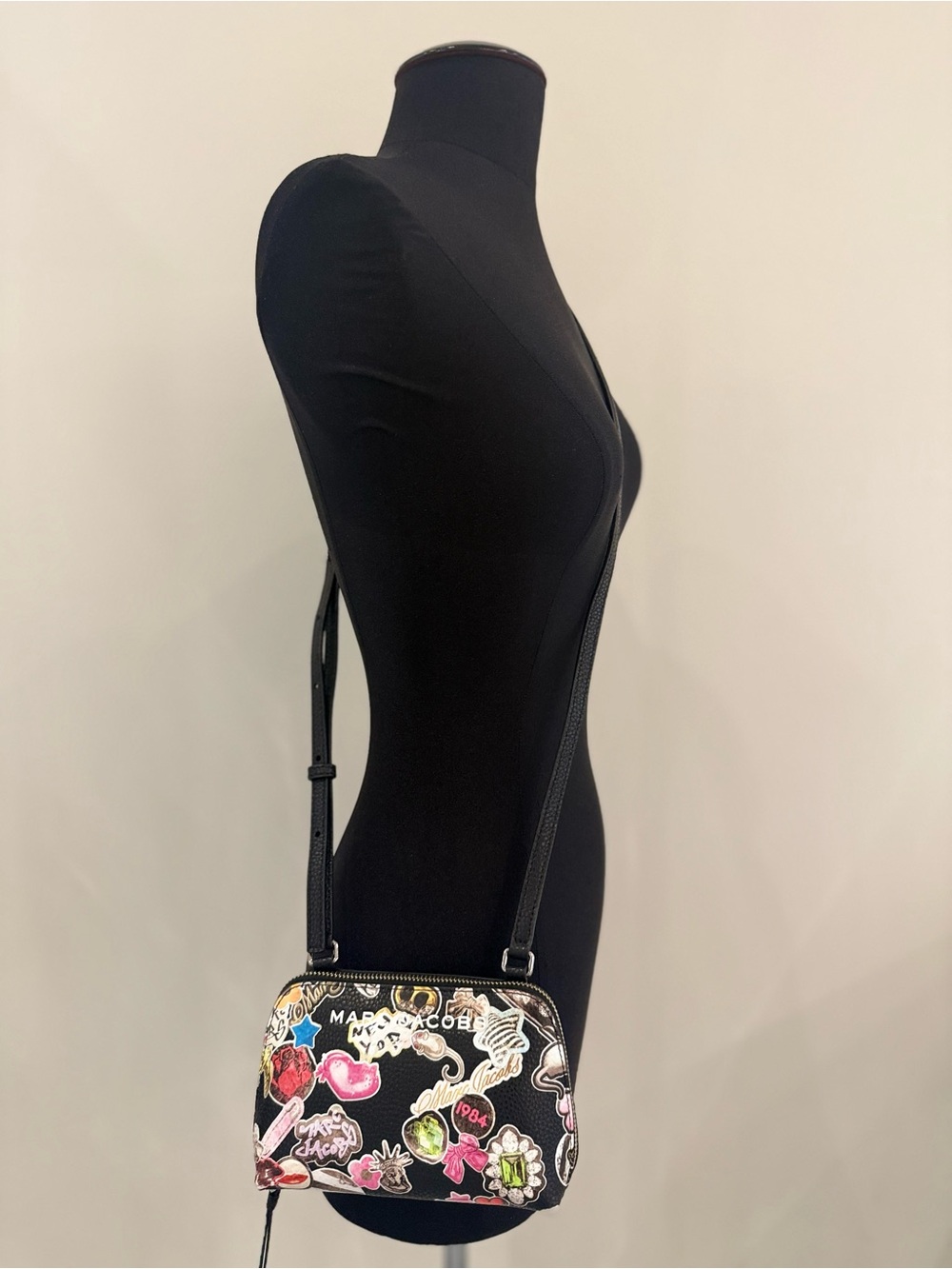 NWT Marc Jacobs small crossbody pouch - black multi
